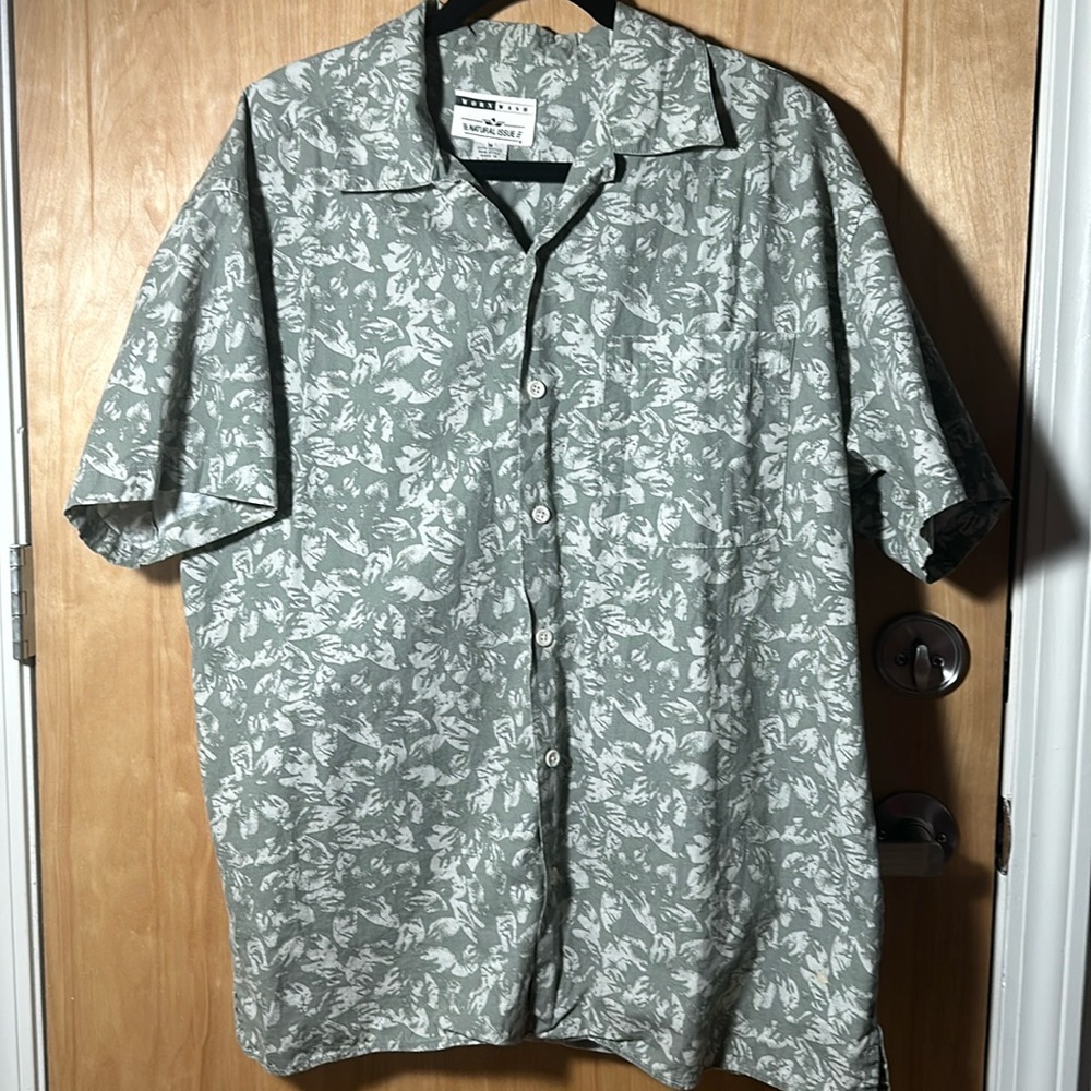 Worn Wash Vintage Natural Issue Button Up